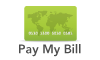 Green sign with word map that reads "Pay My Bill"